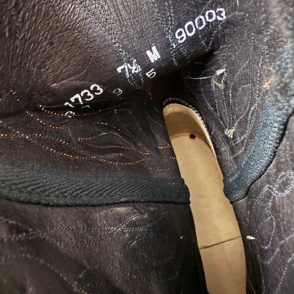 ACME Rare Vintage Red Black Shorty Cowgirl Cowboy Western Boots Women’s Size 7.5 - Picture 9 of 9